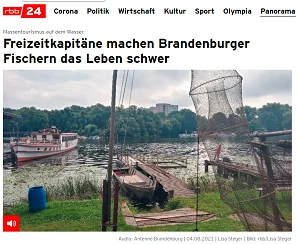Zeitungsartikel vom rbb über Freizeitkapitäne